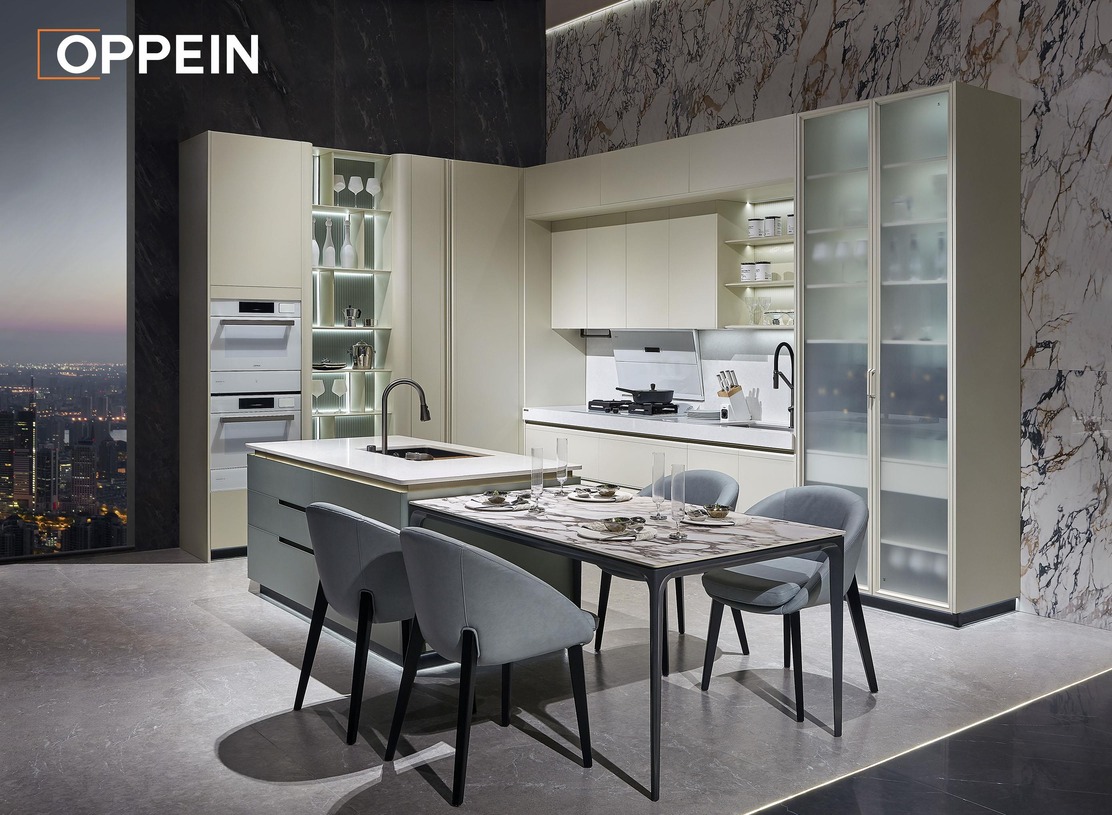 Modern Two-toned Small Kitchen Cabinet Design - GLENDURGAN by OPPEIN Kenya