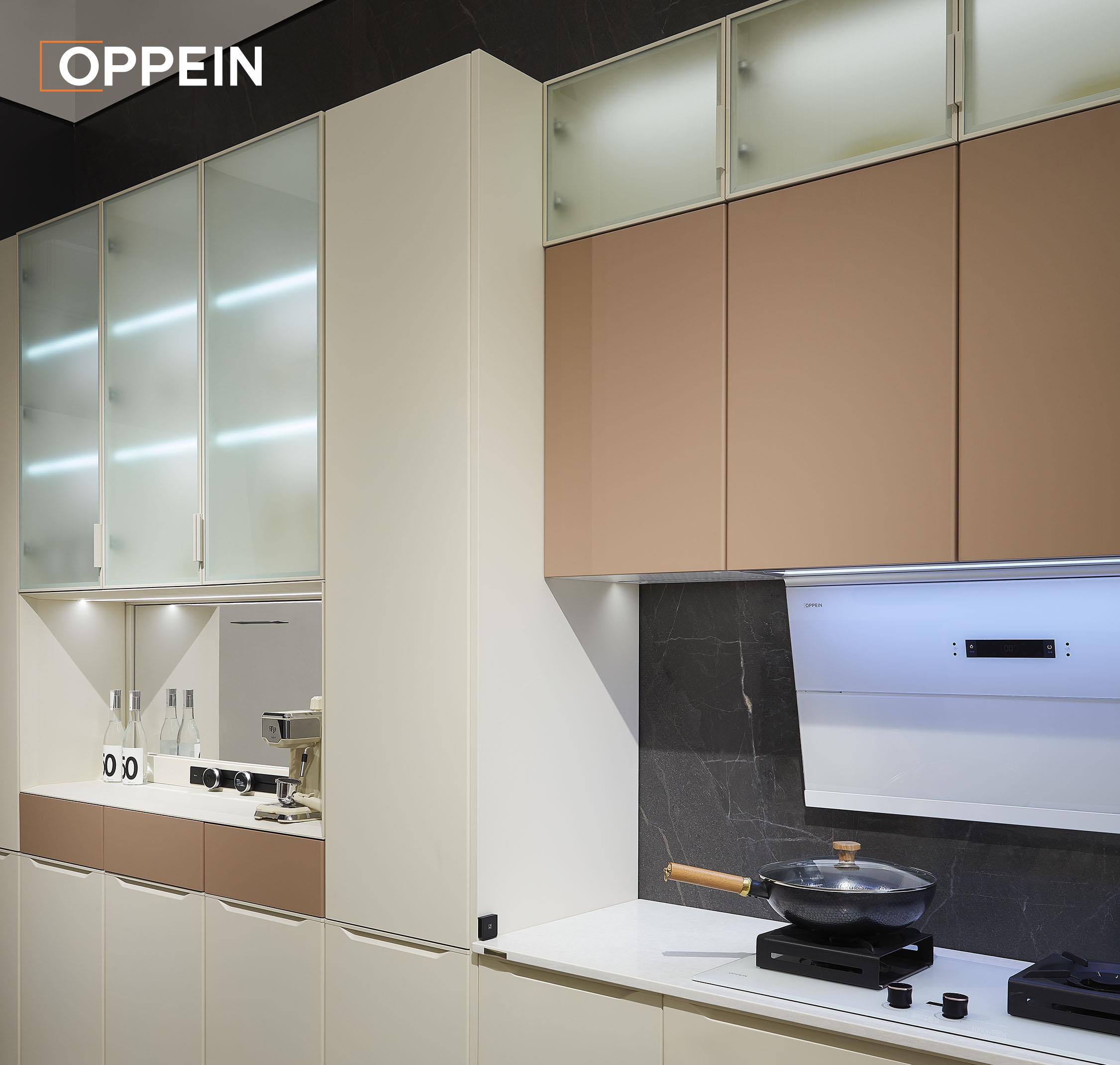 Custom Cream Warm Kitchen Cabinet Design - NITA by OPPEIN Kenya