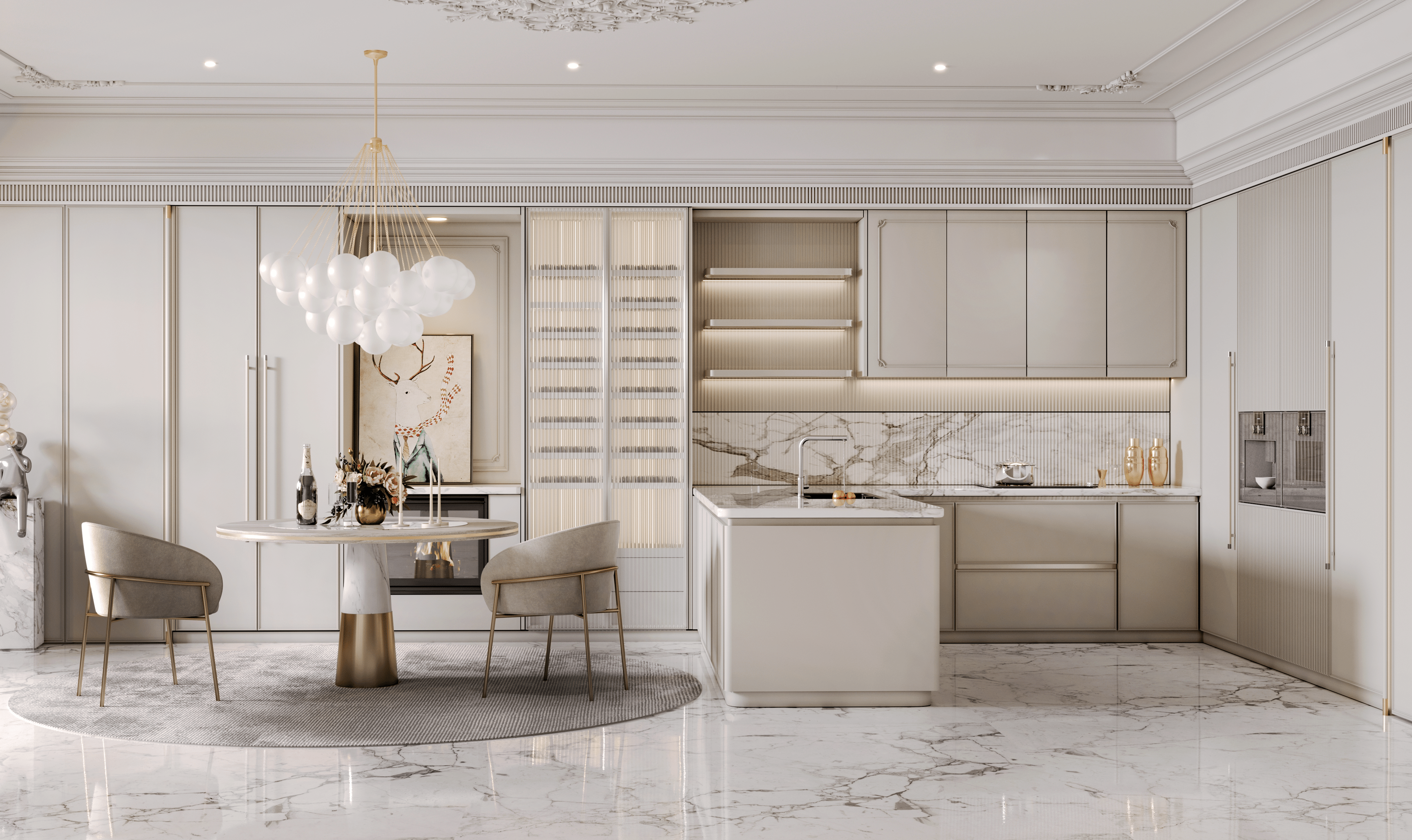 Modern Light Grey French Kitchen Cabinets Design - SICILIAN H by OPPEIN Kenya